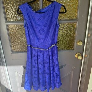 Roz & Ali Royal Blue Lace Midi Dress